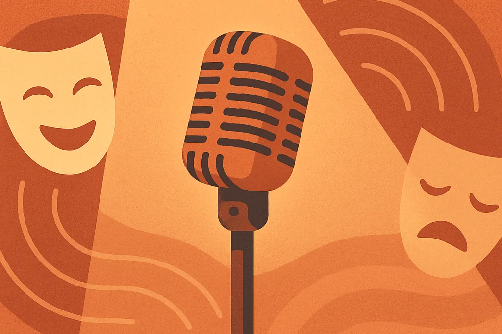 Editorial illustration for a roundup of the online discussion about Dave Chappelle's Comedy and Influence