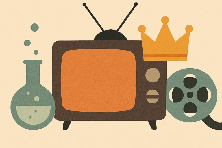 Editorial illustration for a roundup of the online discussion about Breaking Bad and TV Show Rankings Debate