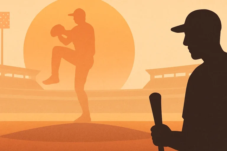 Editorial illustration for a roundup of the online discussion about Justin Verlander's Final MLB Start and Trea Turner's Season