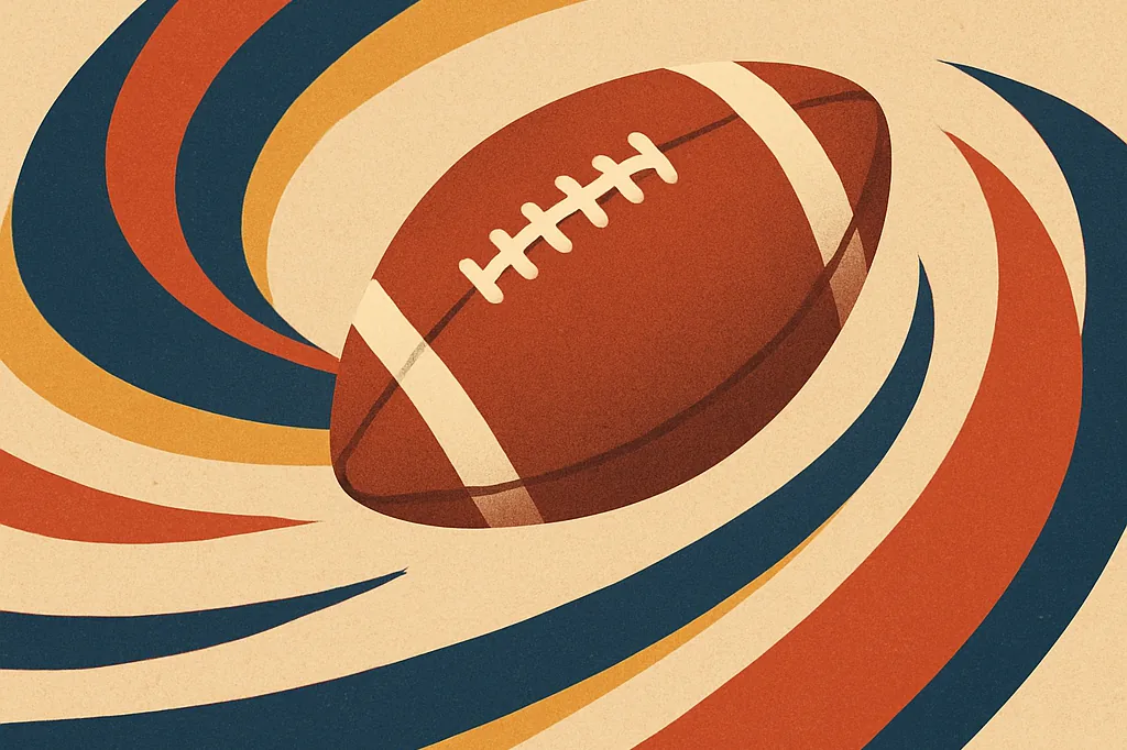 Editorial illustration for a roundup of the online discussion about Aidan Chiles' College Football Performance