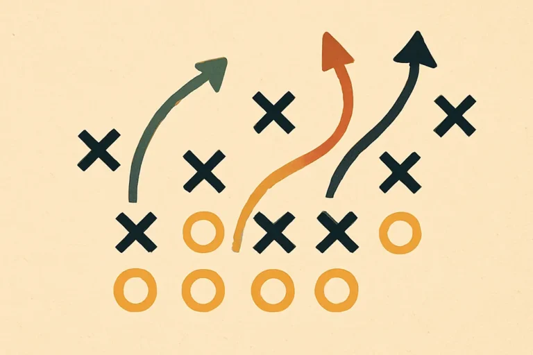 Editorial illustration for a roundup of the online discussion about Ben Johnson as Chicago Bears Head Coach